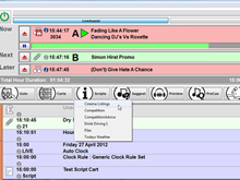 Closeup of log menu